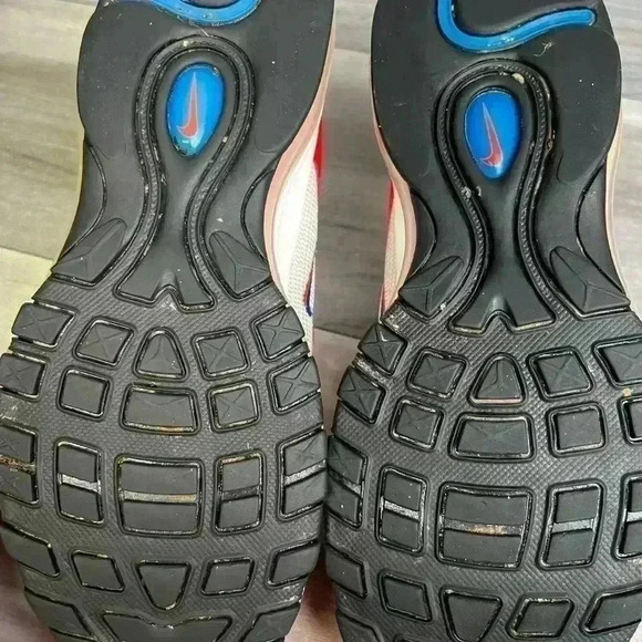 Nike Air Max 97 Womens 8 Double swoosh white/bright crimson/Photo Blue - Picture 3 of 11